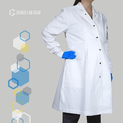 "Maternity Lab Coat Offers Secure PPE Option for Expectant Employees"