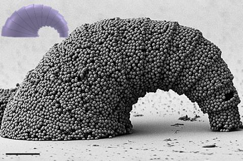 Development of Hybrid Material Microrobots Utilizing 3D-Printed Molds