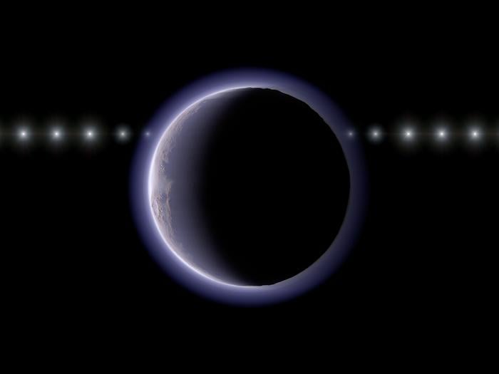 Unforeseen Atmospheric Existence on a Small Outer Solar System Body