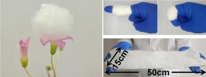 Adaptive Fluffy Material Controls Temperature, Keeping Warmth in Chill and Dispersing It in Hot Environments