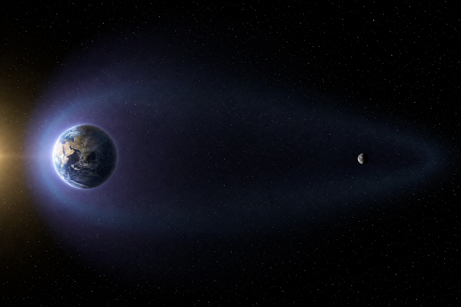 Earth's Atmosphere Reaches Beyond the Moon, Surrounding Lunar Astronauts