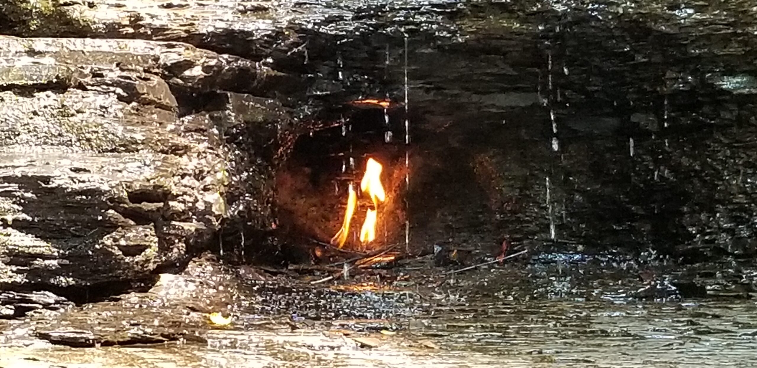 Geologists Uncover Mysterious Natural Gas Origin Fueling Eternal Flame Located Near Buffalo Waterfall