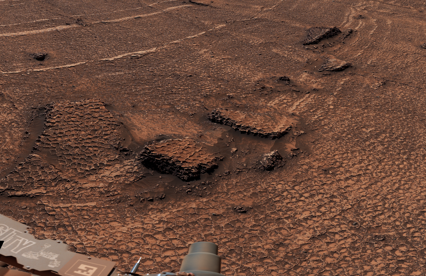NASA's Curiosity Rover Records Honeycomb-Patterned Cracks in Valle Grande on Mars Following 14-Year Mission