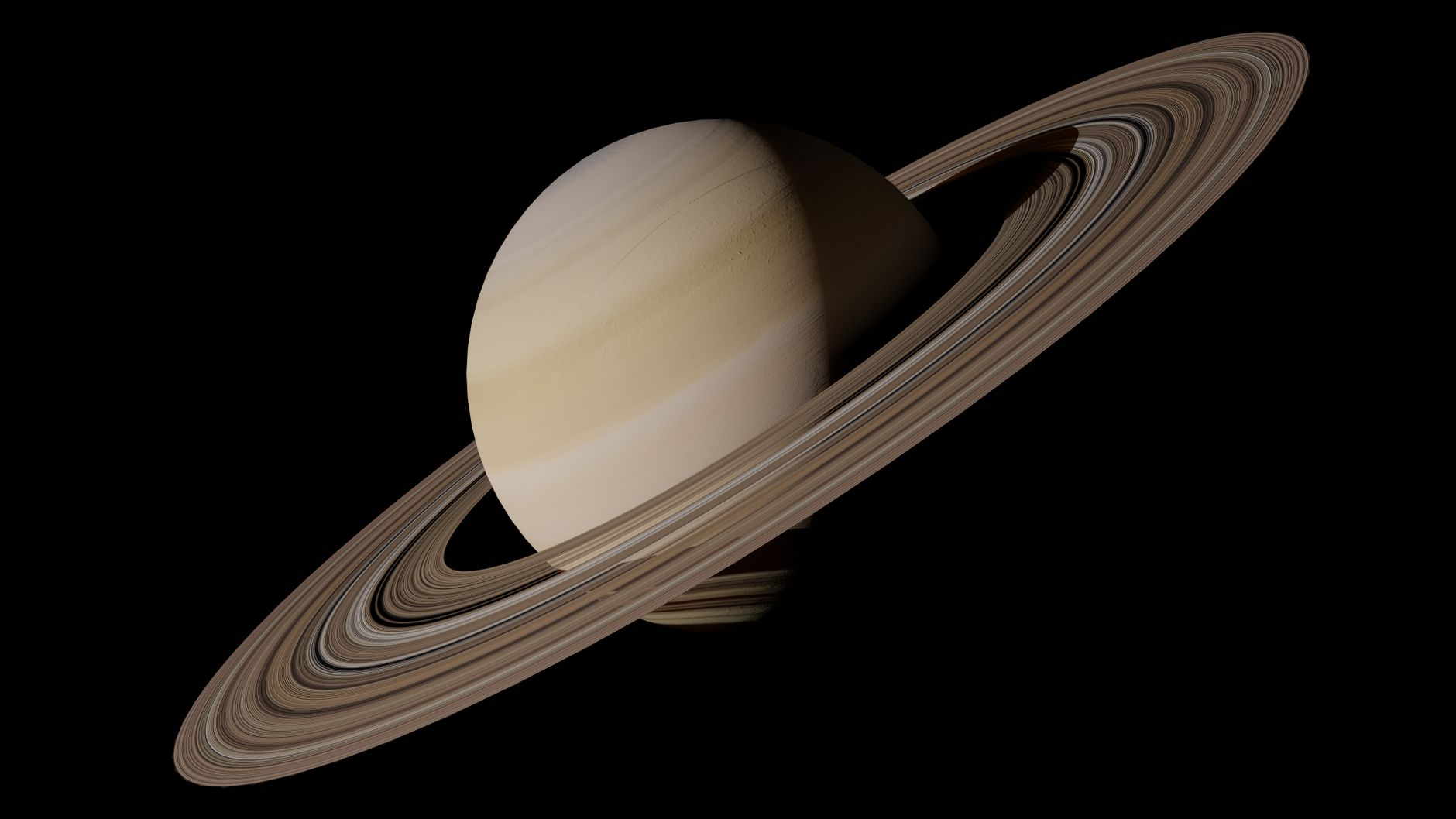 Titan's Sky Showcases an Immobile, Enormous Saturn: Covering 5 Degrees of Arc, 11 Times Larger Than Our Complete Moon